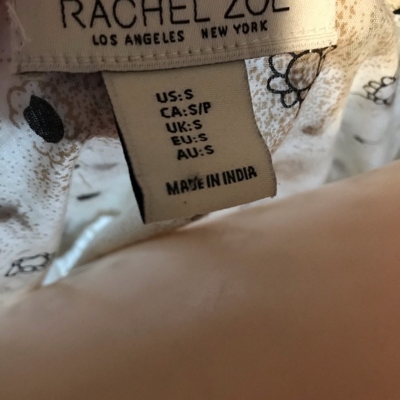 Rachel Zoe Boho Lightweight Cotton Floral Print Embroidered Blouse Size S - Picture 8 of 8